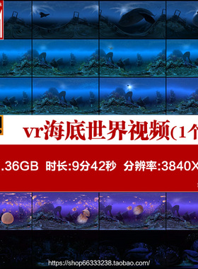 vr海底世界沉浸式体验海底视频素材vr全景视频素材4k高清视频素材