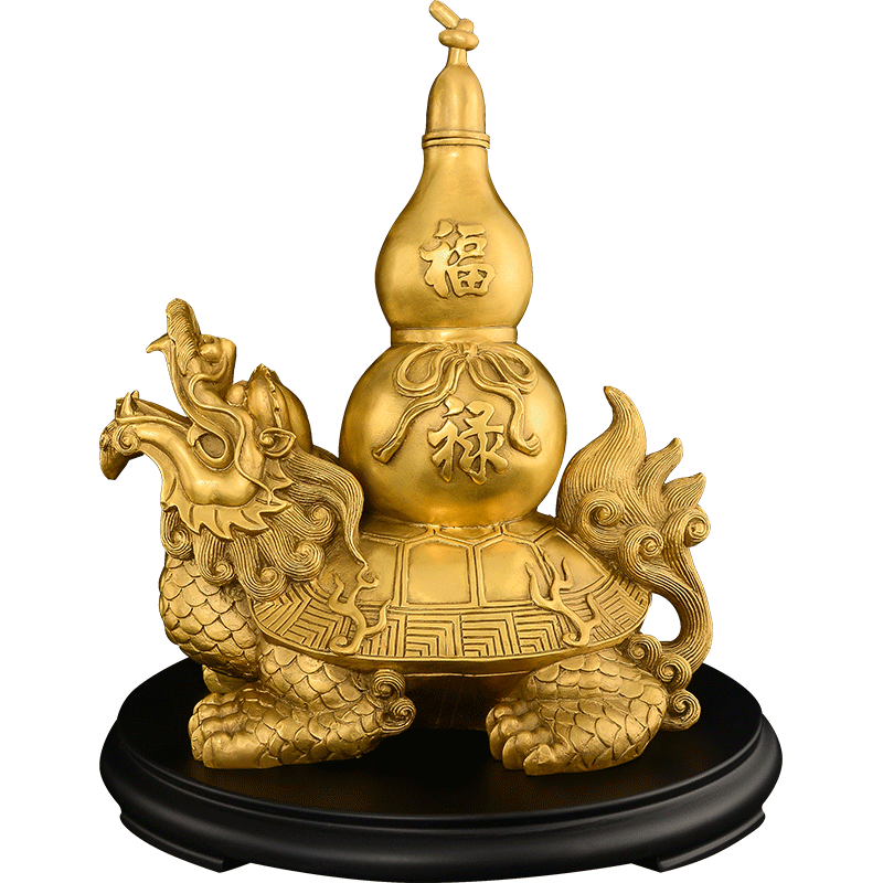 龙龟铜葫芦摆件客厅办公室