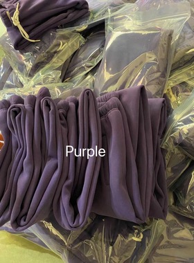 人手一条 韩国抽绳束脚慵懒舒适加绒卫裤 紫色休闲裤