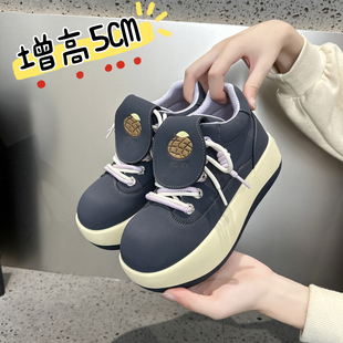 丑萌大头大黄靴马丁靴女厚底增高小个子短筒休闲复古面包短筒靴子