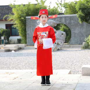 儿童状元服状元郎女驸马演出服全套七品芝麻官黄梅戏京剧演出服装