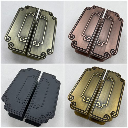 新中式玻璃门拉手仿古铜大门把手