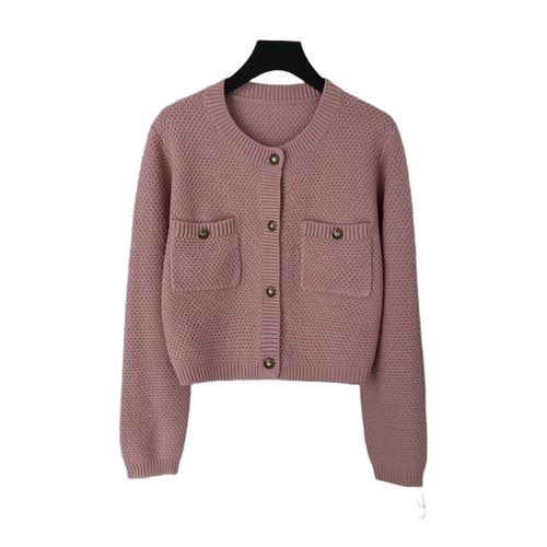 清仓【YLANGENE】羊毛混纺小香风复古金扣针织开衫KT0419YIKKE