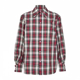 7723DDOD 格纹刺绣衬衫 衣长76 YLANGENE