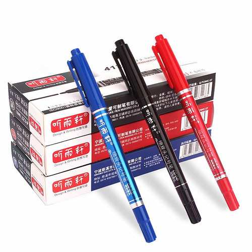 听雨轩c4127记号笔油性小双头