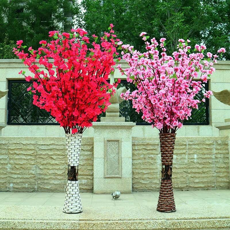 仿真桃花桃花枝桃花树梅花樱花假花绢花 客厅摆设春节装饰包邮