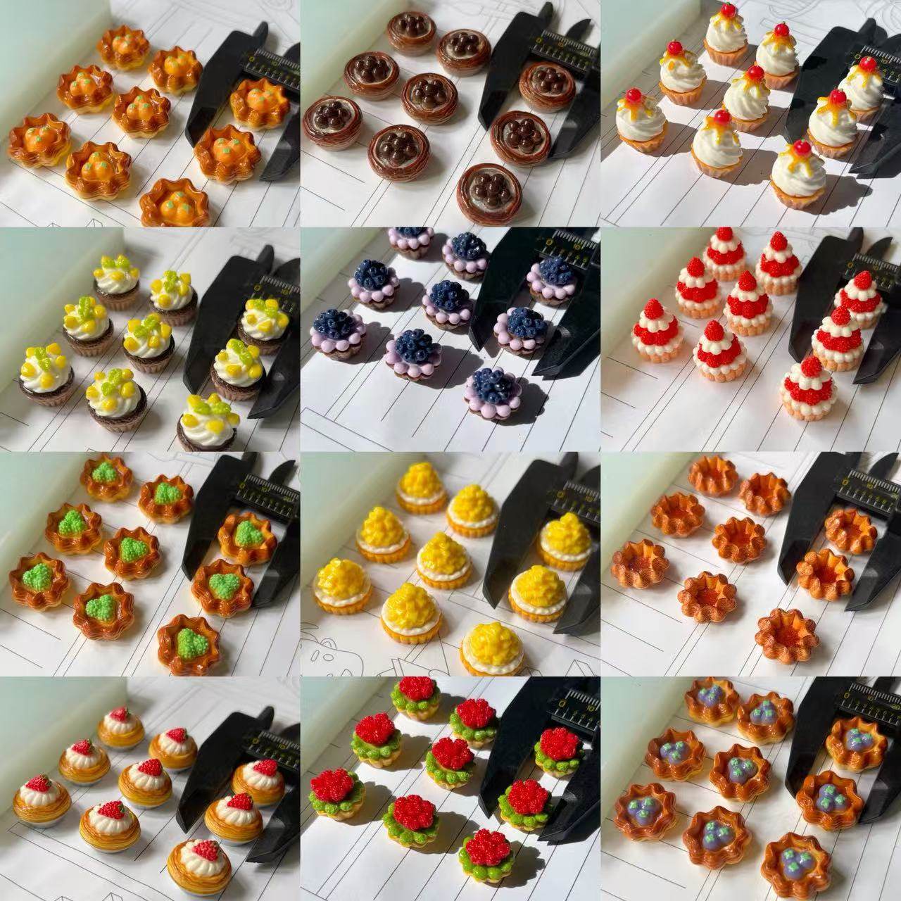 18款甜品水果挞系列多孔小鼻嘎硅胶模具diy手工石膏粘土模具,厨房/烹饪用具,烘焙模具,淘宝优惠券,粉丝福利购,淘宝优惠卷