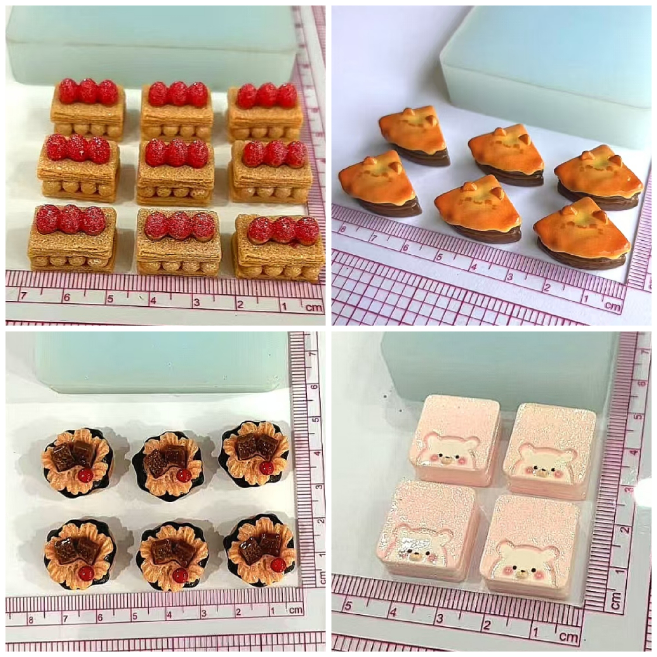 四款小蛋糕合集mini迷你滴胶食品级耐高温diy手工硅胶模具