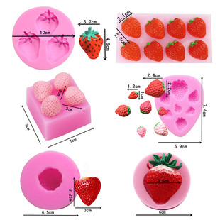 大家要的草莓桑果硅胶模具都在这~石膏蜡烛巧克力食品烘焙模具
