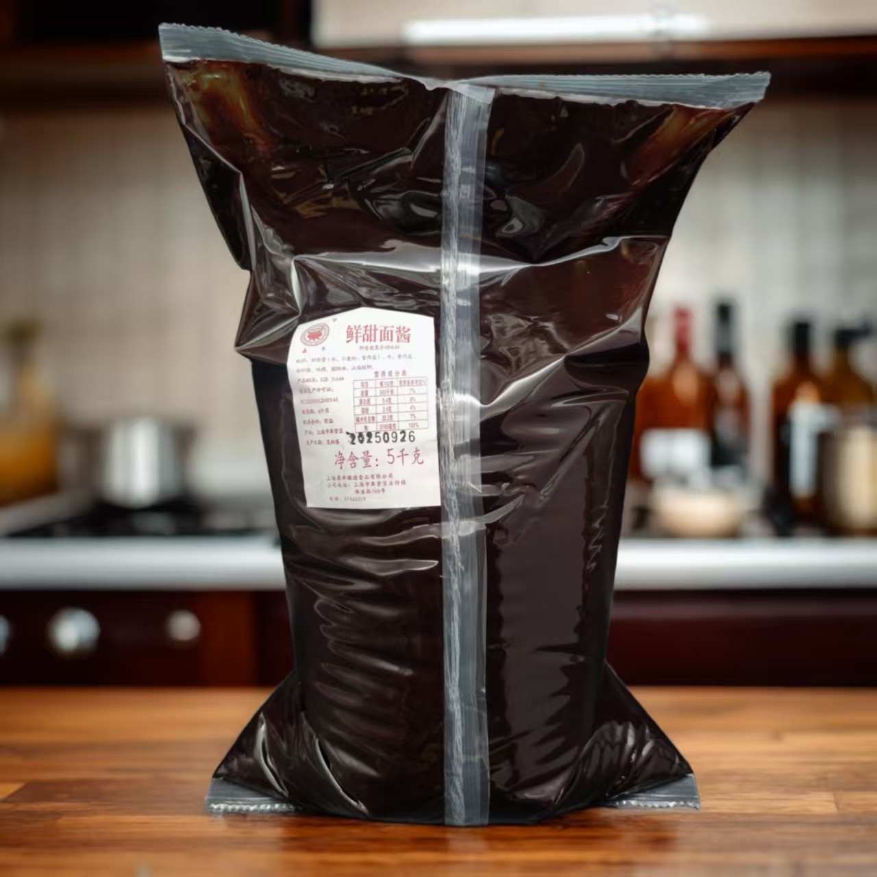 上海鼎丰甜面酱5kg 鲜甜面酱手抓饼烤鸭卤肉卷酱料大包餐饮装袋装
