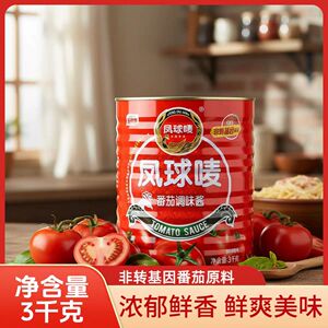 凤球唛番茄调味酱3kg*6罐商用新疆西红柿茄酱罐头沙司炒菜罗宋汤