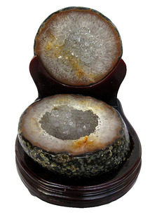 天然现货玛瑙摆件钱袋子水晶洞