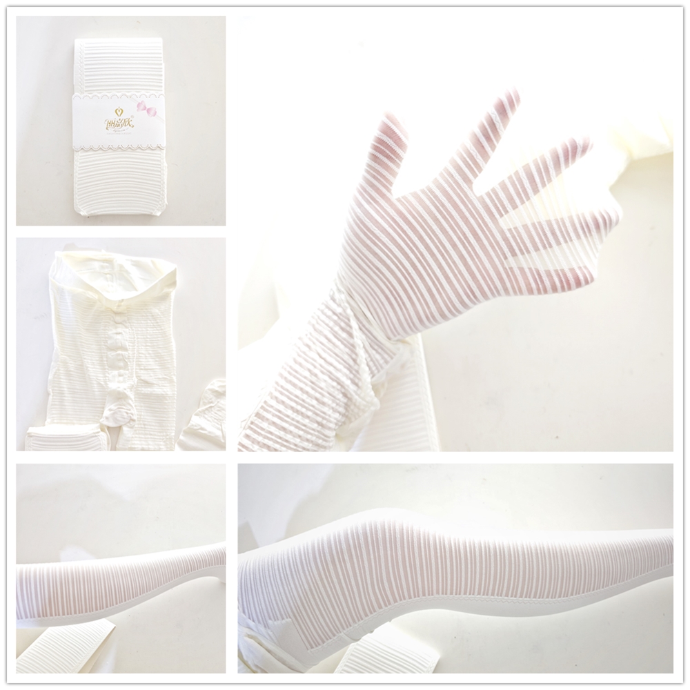 【水秀渐隐横纹丝袜】复古奶白色