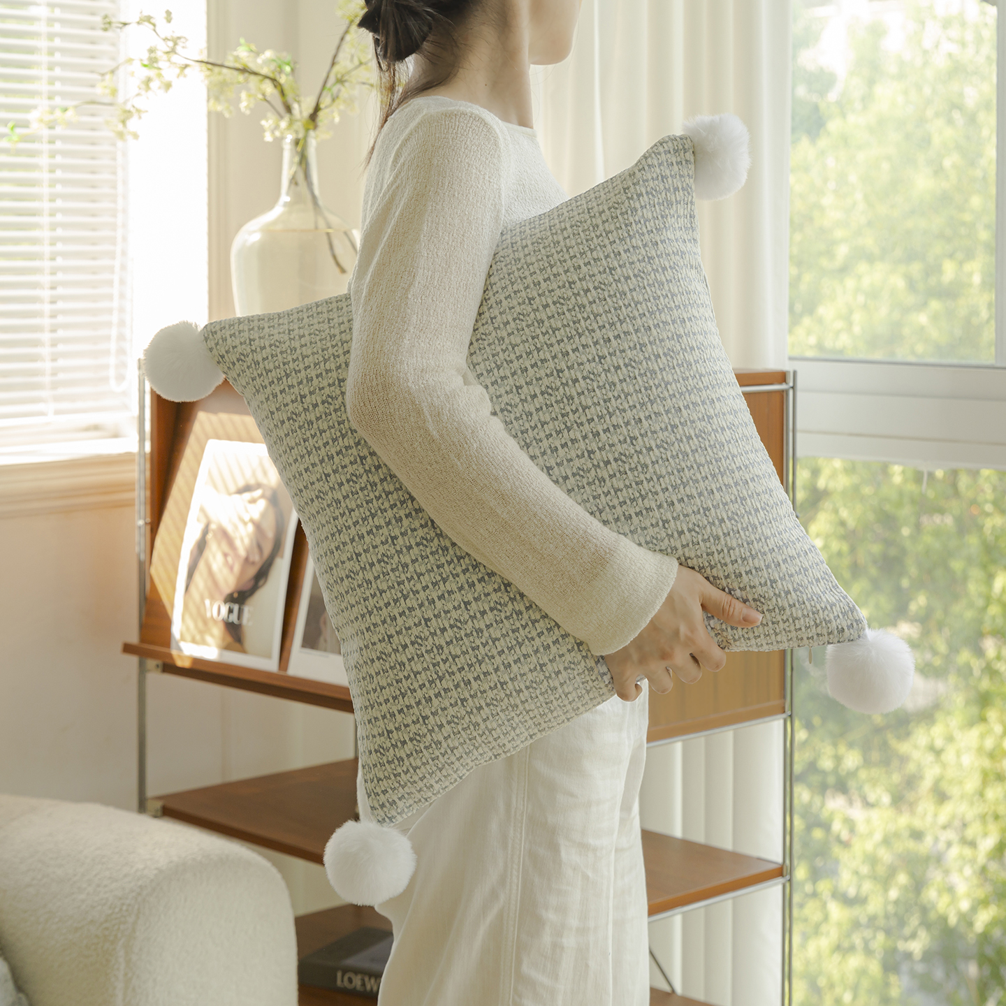 法式抱枕套订制高级感中古风方形大抱枕50*50CM腰靠枕套不含芯