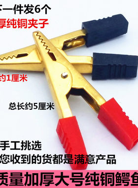 包邮大号纯铜鳄鱼夹 电源电力测试夹 物理实验测试夹 电线夹