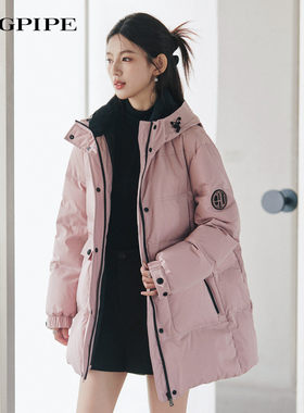 风笛 2024冬户外极寒科技蓄热高蓬鹅绒连帽中长款1E45212原3199