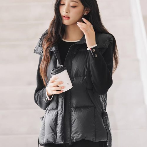 风笛2024冬款1E45044090专柜正品1E45044羽绒鹅绒马甲吊牌价1899