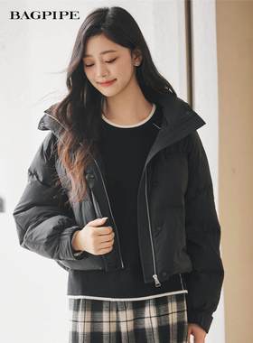 风笛2024冬连帽宽松面包服加厚保暖外套鹅绒服1E45715原1899