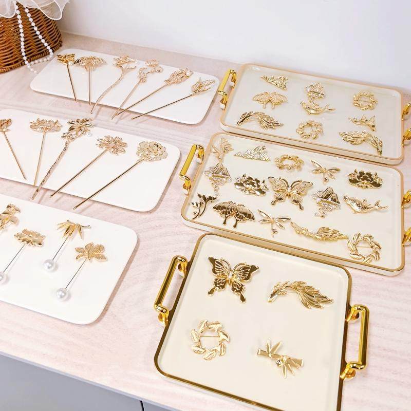 DIY手作非遗技法烧蓝发簪中国风簪子diy套装发饰材料包底胚全套