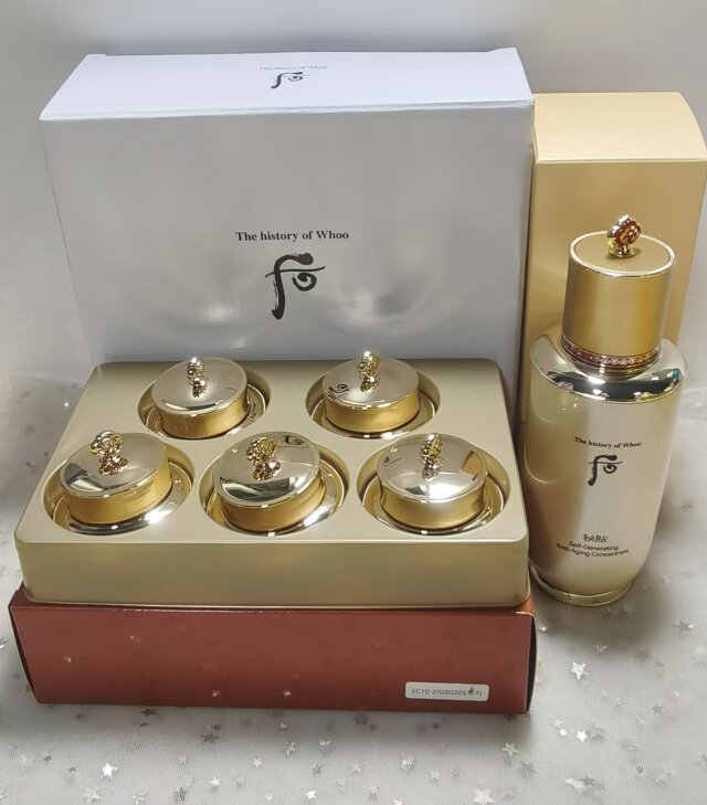 韩国WHOO后秘贴三合一自生精华90ml+天气丹眼霜25ml套装保湿滋养