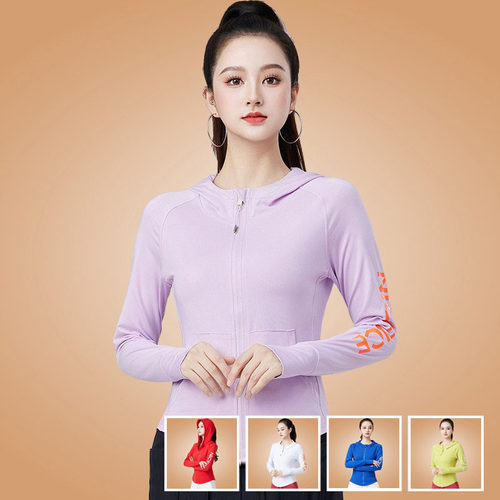 广场舞连帽冰感防晒速干上衣女