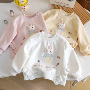 洋气时髦卫衣儿童宝宝休闲上衣 女童韩版 2025春季 新款