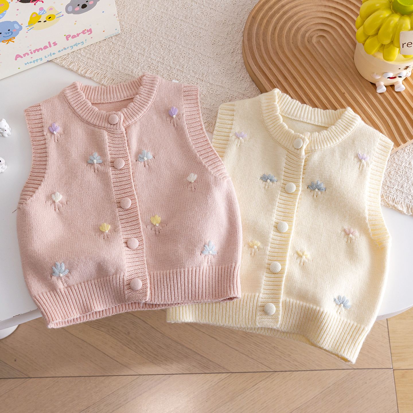 女宝宝单排扣马甲秋冬保暖