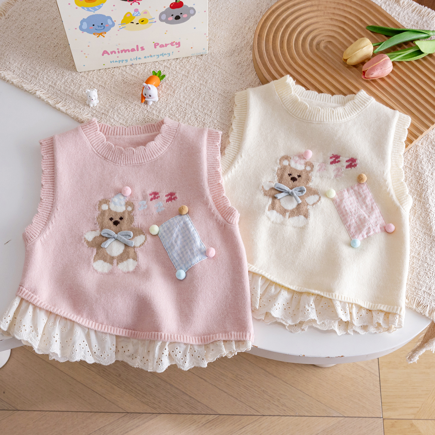 女童针织背心马甲秋季2025秋款