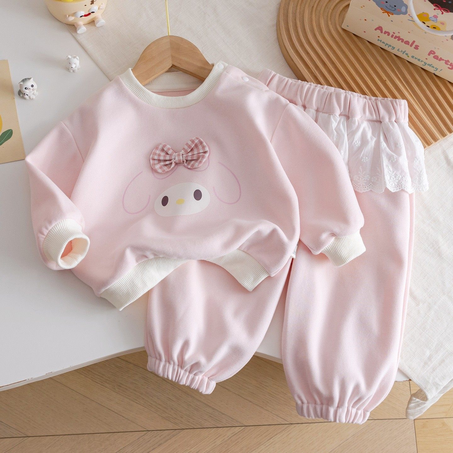 女童套装2025新款儿童春装卫衣宝宝秋季儿童女孩卫裤两件套