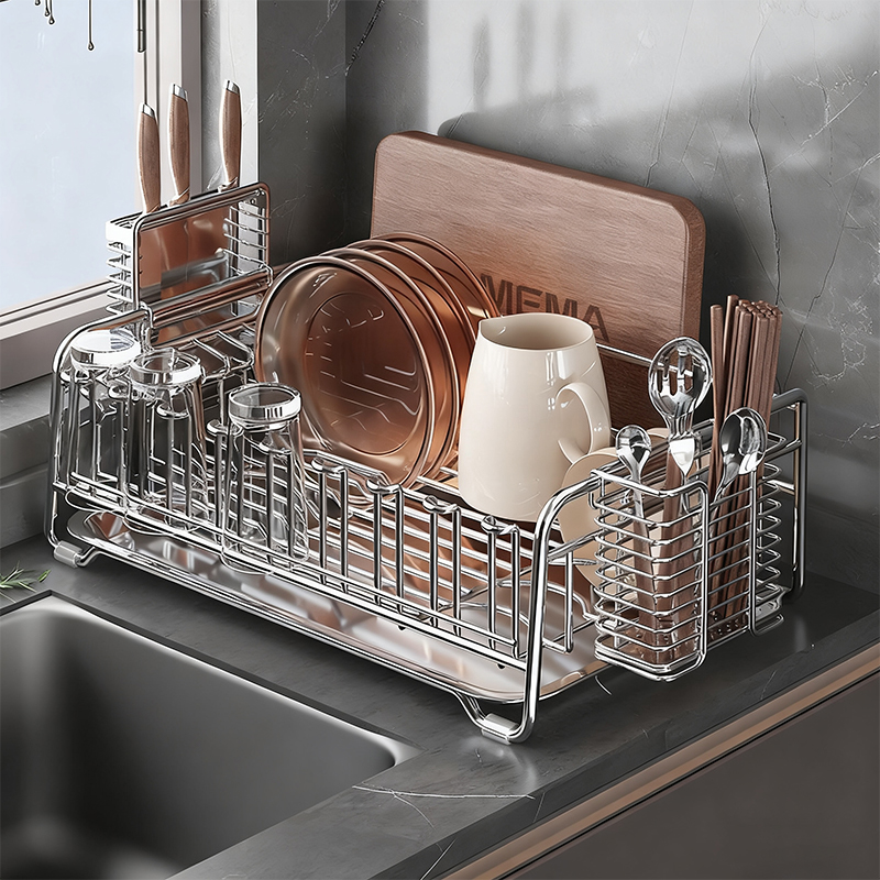 极窄沥水碗架304不锈钢厨房筷盘