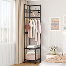 转角衣帽架入户门晾衣架落地卧室家用简易晾衣杆宿舍加厚挂衣架子