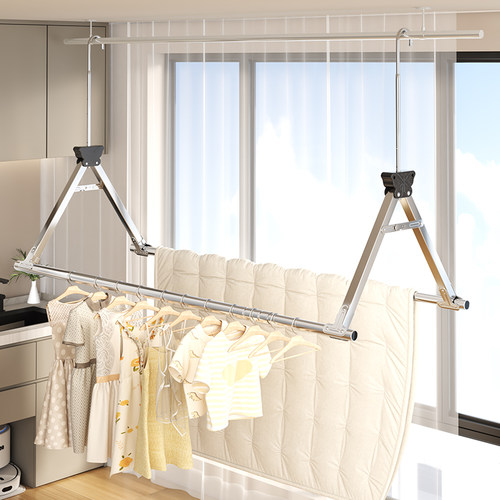 晾衣架阳台家用晒被子神器室内