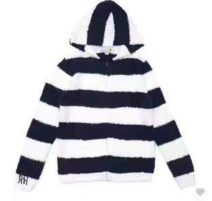 dreams软绵绵休闲女上衣秋冬连帽开衫 barefoot 外套 条纹长袖 代购