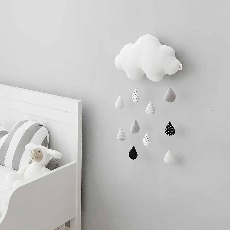 云的物语挂饰纯棉布艺云朵墙壁挂件北欧风家居空中吊饰儿童房装饰