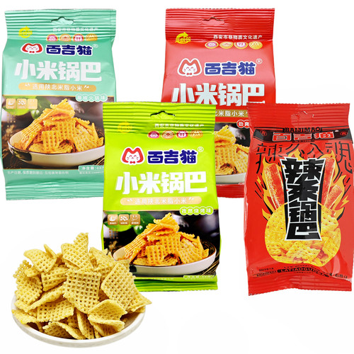 百吉猫小米锅巴68g/袋孜然烧烤味