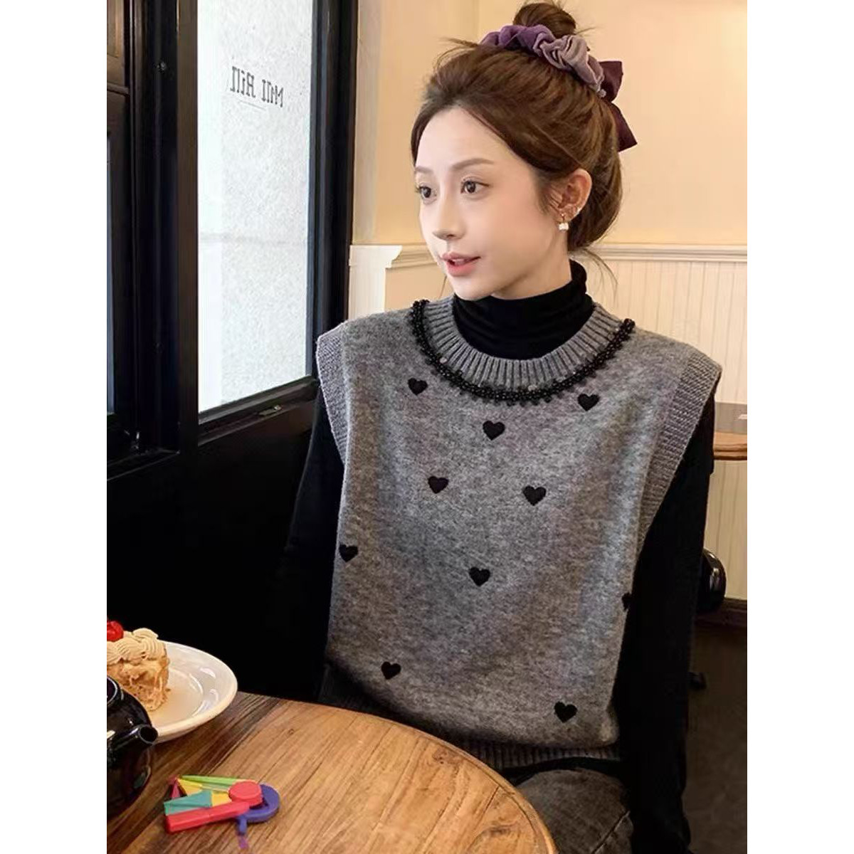 广州十三行高端女装秋装针织马甲大朗不起球毛衣深圳南油小衫上衣图片