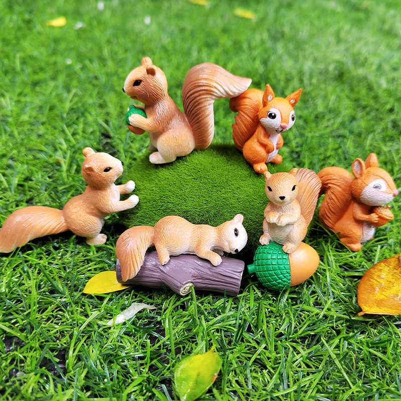迷你仿真小松鼠动物微景观小摆件假山吸水石多肉盆景盆造景装饰品,家居饰品,装饰摆件,淘宝优惠券,粉丝福利购,淘宝优惠卷