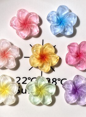 透色小号鸡蛋花树脂配件diy奶油胶手机壳发夹发绳挂件水杯手工材