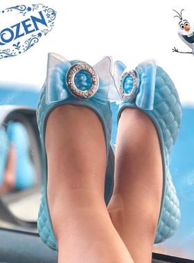 微瑕现货巴西原产grendene冰雪奇缘鸟巢包头魔术贴凉鞋雨靴大童