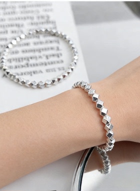 小众设计碎银几两手链女 复古幸运百搭手串 气质通勤时尚手饰