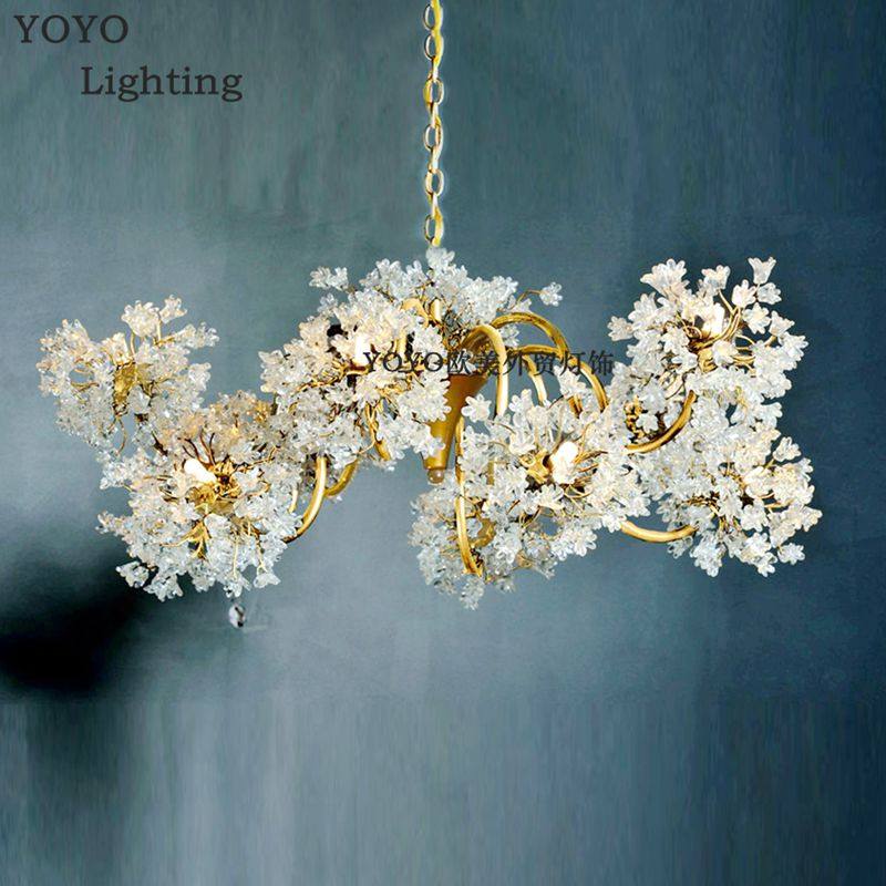 yoyo 唯美浪漫樱花花朵吊灯 欧美外贸出口客厅餐厅卧室床头吊灯