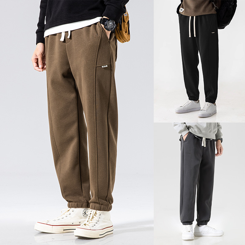 休闲裤男士束脚美式运动卫裤男款