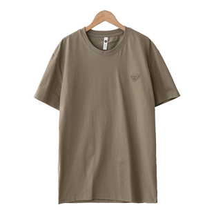 短袖t恤男士夏季圆领宽松纯色日系男上衣夏款打底衫半袖体恤男款