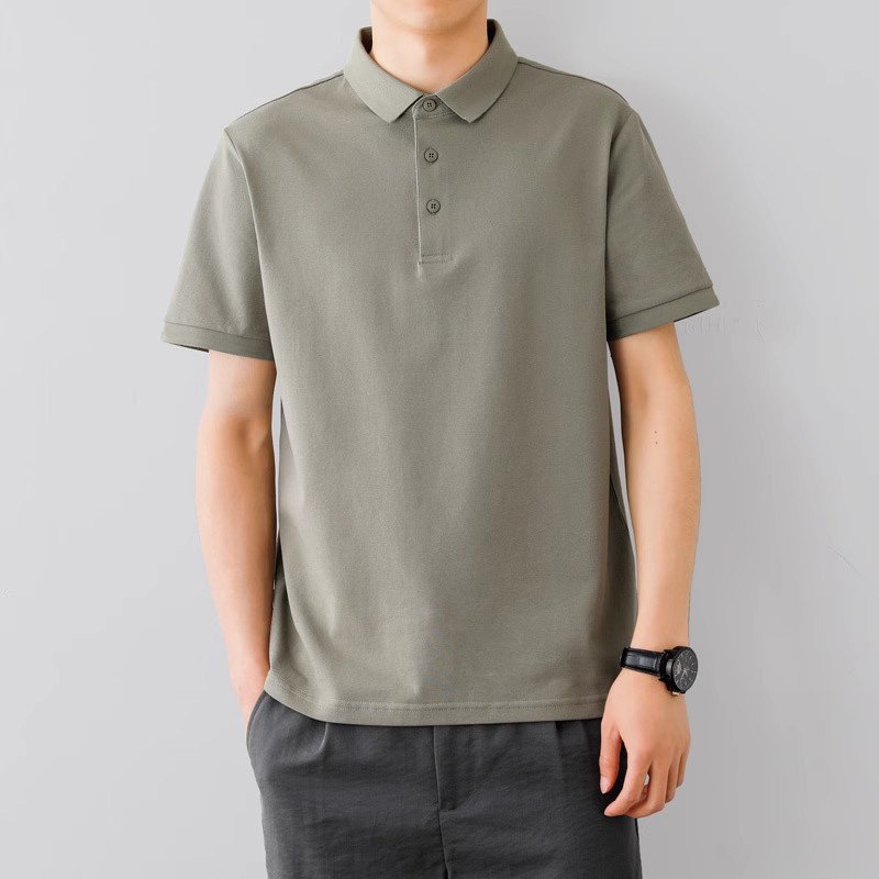 夏季翻领短袖t恤男士商务polo