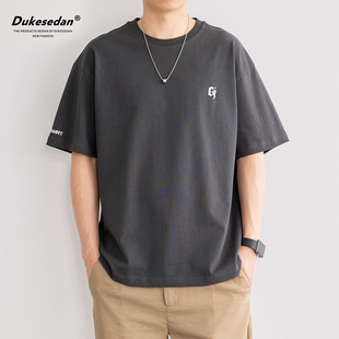 T恤男款 男士 夏季 圆领宽松简约字母印花潮牌休闲半袖 体恤 薄款 短袖