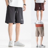 男款 男士 夏季 垂感抽绳中裤 休闲短裤 松紧腰运动短裤 宽松五分裤 夏款