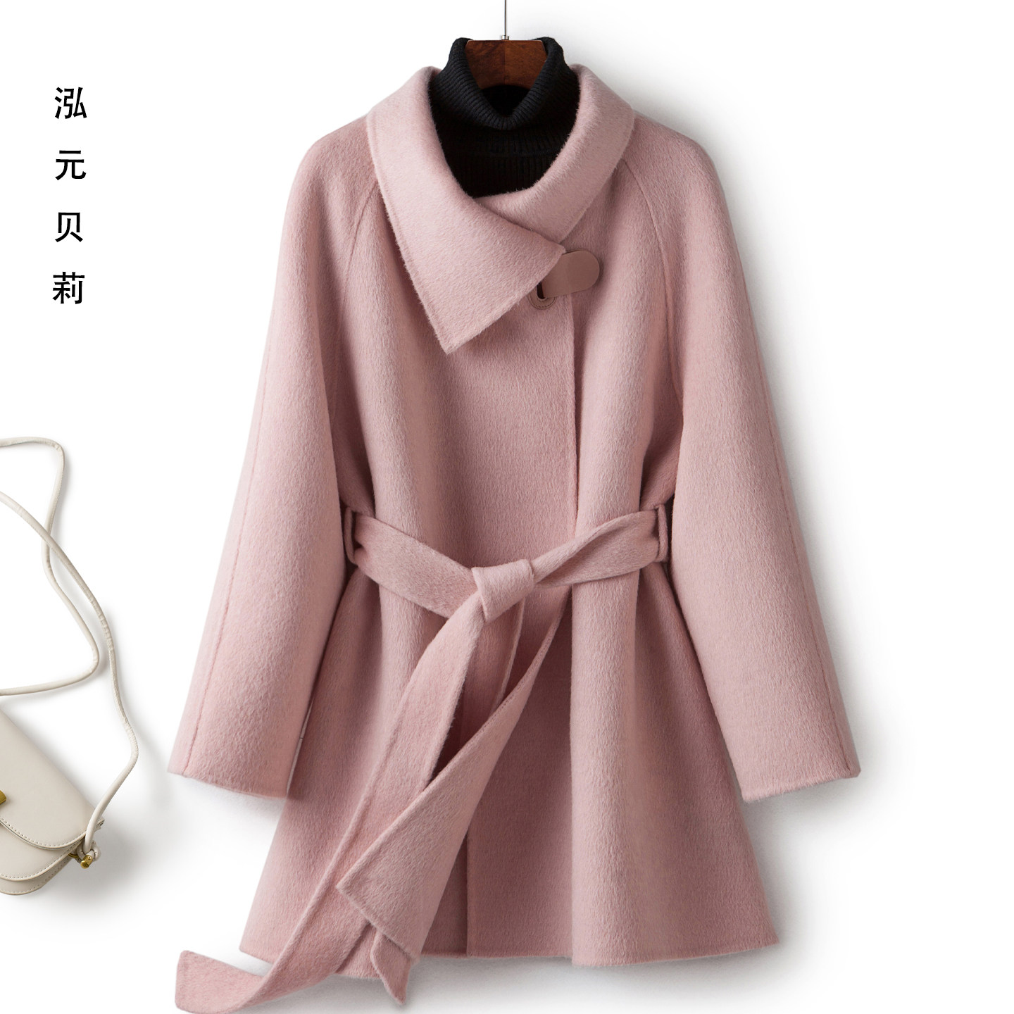 双面羊绒大衣女韩系修身毛呢外套