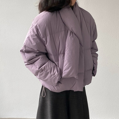 90白鸭绒韩系显瘦2025新款今年流行爆款羽绒服女款短款设计感