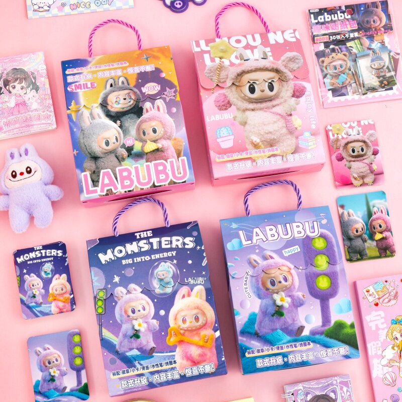 拉小布卡通少女心手提盲盒大礼包文创礼品幸运盲袋老师奖励积分
