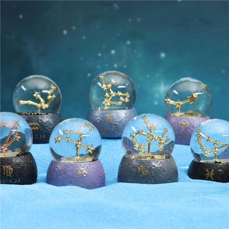 十二星座水晶球梦幻少女心迷你桌面小摆件女生男生生日学生礼物